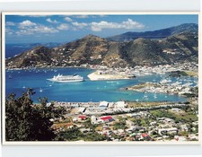 Postcard Aerial View Roadtown Tortola British Virgin Islands picture