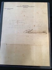General Charles P. Summerall Signed Letter (1932) WW1 Citadel President RARE picture