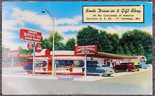 VNT Postcard c1953 Boots Drive-in & Gift shop Junction U S 66-71 Carthage MO picture