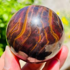 267g Rare Natural Iron Tiger Eye Stone Quartz Crystal Sphere Reiki Healing picture