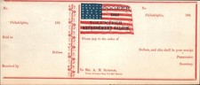 1860s Civil War Cooper Volunteer Refreshment Saloon Old Pay Voucher Philadelphia picture