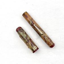VTG Waterman Patrician Lever Fountain Pen Onyx Inscribed Cap & Barrel ONLY picture