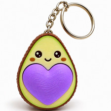 🥑 3D Printed Avocado Fidget Clicker Keychain picture