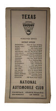 1952 National Automobile Club Texas Member Service Map picture
