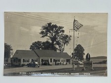 Vintage Kobs Lobster Pound Searsport Maine Postcard RPPC 1952 picture