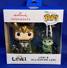 HALLMARK Funko Loki & Alligator Loki Set Marvel Christmas Ornaments NIB picture