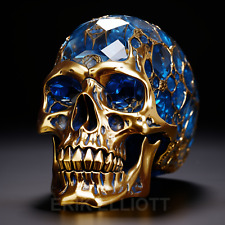 Signed Fine ART PRINT / 8x8 / Captivating Gold Skull Photography Artistic Photo picture
