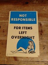 Vintage Swimming Pool Sign Woman Not Responsible Poolmaster 1980's picture
