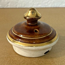 Lid for Vintage Fraunfelter Brown with Gold Trim Teapot picture