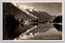 Antique France Postcard Chamonix Et le Mont Blanc Lake View 1934 picture