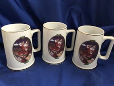 1996 Coca-Cola Santa Season's Greetings 3 Coffee Cups Collector Edition Mugs Set picture