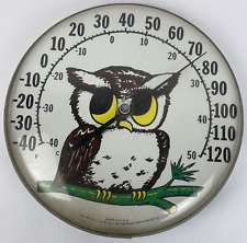 The Original Jumbo Dial Owl Thermometer Ohio Thermometer Co - Made in the USA picture