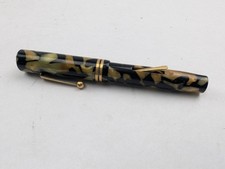 Gold Bond Black & Cream 14k nib MOP Fountain Pen For Parts picture