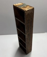 Antique Star of Henry Tobacco Wood Box Brown Original Dec 4 1876 Leatherwood VA picture
