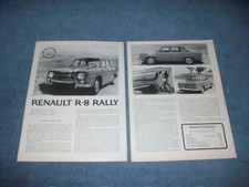 1965 Renault R-8 Rally Vintage Road Test Info Article 