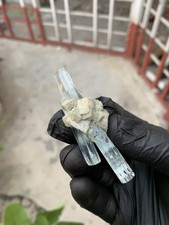 Outstanding Natural Blue Clean Aquamarine with Feldspar  picture