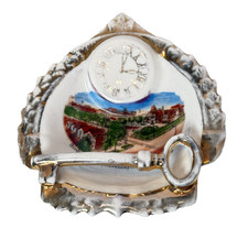 LINCOLN - UNIVERSITY -  NEBRASKA NE Antique Souvenir China TRINKET DISH ASHTRAY picture