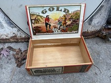  LATE 1800’S KELLY’S GOLD CIGAR BOX — EMPTY  picture