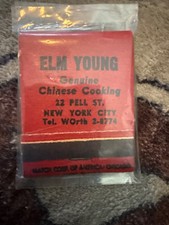 Vintage Elm Young Chinese Cooking Matchbook 22 Pell St Chinatown New York City R picture