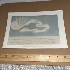 Antique 1898 Plate of a Pastel Sketch of an October 1894 Aurora Borealis picture