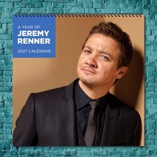 Jeremy Renner 2027 Wall Calendar 12 Month Celebrity Photo Fan Collectible picture