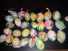 vtg lot  Easter eggs  28 sugar glazed styrofoam handmade Strawberry Shortcake picture