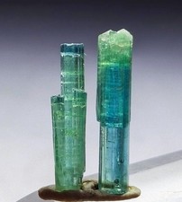 Premium Natural Blue Crystal Pair | Beautiful Matching Mineral Specimens picture