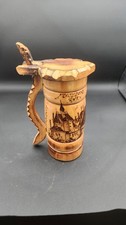 Wooden Stein Pyrography Possibly Scandinavian-10.5 In Tall picture