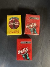 Vintage Coca-Cola Playing Cards - Lot Of 3 picture