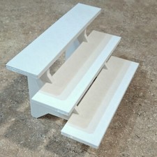 10-inch White 3-Tier Riser Display Stand Shelf Figurine and Collectible Pops picture