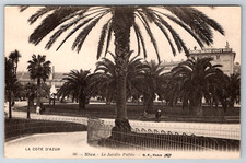 c1910s La Cote D'Azur Nice Le Jardin Public Antique Postcard picture
