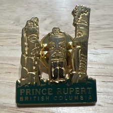AALCO Prince Rupert British Columbia Canada 3 Totem Gold Tone Lapel Pin picture