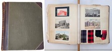 1904 antique TRAVEL SCRAPBOOK england scotland TARTAN TICKETS MAPS PC dillaway picture