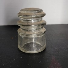 Vintage Clear Glass Armstrong's No. 2 Telephone Insulator, EC USA MADE 3 1/4