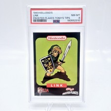 1993 Kelloggs Nintendo Link PSA 8 Legend Of Zelda Frosted Flakes picture