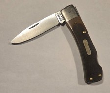 VINTAGE OLD TIMER SCHRADE+ 50T USA SINGLE BLADE LOCKBACK Knife Brown picture
