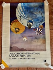 Albuquerque International Balloon Fiesta 1986 Vintage Poster Souvenir Aviation picture