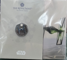 2024 Star Wars TIE Fighter I Vehicles con 50p Color 3d BU Coin Royal Mint Folder picture