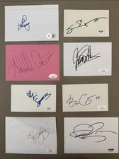 Bevery Hills 90210 ENTIRE Cast Signed Index Cards Luke Perry JSA PSA Authentic picture