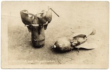 1914-1918 WWI RPPC WW1 Fliegerbomben English Bombs German Real Photo Postcard picture