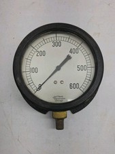 Antique JAS P MARSH Chicago PRESSURE GAUGE 600PSI Steampunk picture