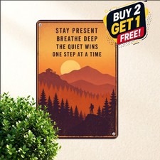 Minimalist Wilderness Watchtower Poster Metal Sign Retro Scenic Wall Art picture