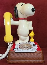 Vintage 1976 Snoopy & Woodstock Retro Peanuts Rotary Landline Phone picture