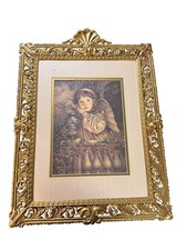 Vintage Metal framed & matted art print titled 