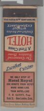 Matchbook Cover 1930s Star Match Co Hotel Royal New London, CT picture