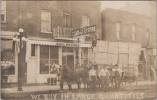 Coop Store Rice Lake Wisconsin WI Horse Wagon Crates RPPC Hamilton 1913 Postcard picture