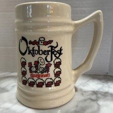 Oktoberfest Zinzinnati Beer Mug Stein Bierkrug Mabkrug Vintage Unreadable Mark picture