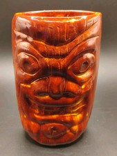 Vtg 50s/60s Polynesian Pottery/ Trader Vic's Hawaii/ Tiki Liki crude-art Mug picture