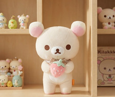 Korilakkuma Plush San-X Original Standing Pose Holding Strawberry picture