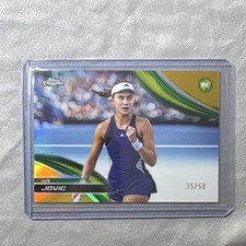 2025 Topps Chrome Iva Jovic Rookie Card #208 True Gold 35/50 USA picture